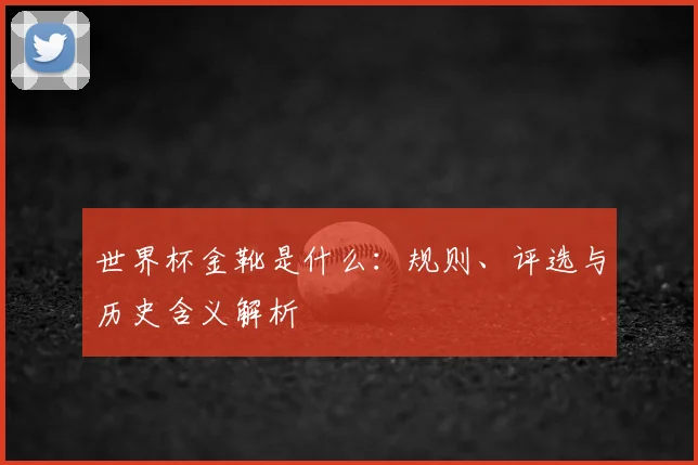 世界杯金靴是什么:规则、评选与历史含义解析
